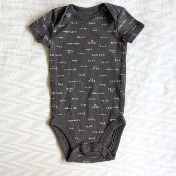carter's 2-pack gray cotton short sleeve bodysuit diaper shirt bundle 3 months - Picture 5 of 7
